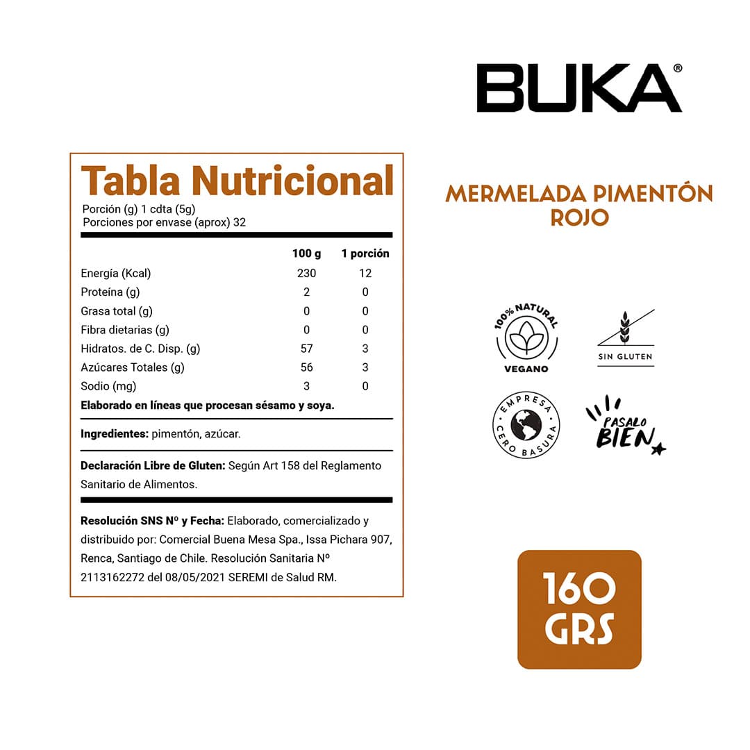 Buka Mermelada De Pimentón Rojo 160 grs._2